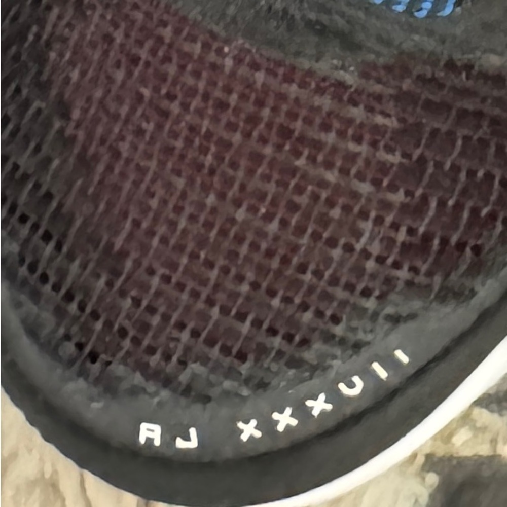 Jordan Kids Sneakers Black with Blue and Yellow Details - Picture 9 of 10